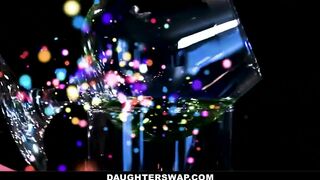 DaughterSwap - Lesbian Teens Fuck Step Daddy