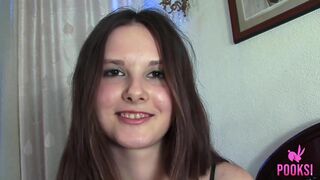 Young Brunette Steva Milks Cock And Gets Her Mouth Jizzed!
