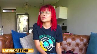 Cute Redhead Latina 18yo Fake Casting 69 and Rough Ass Fuck ATM Facial