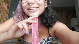 Fuck my ass with glass dildo